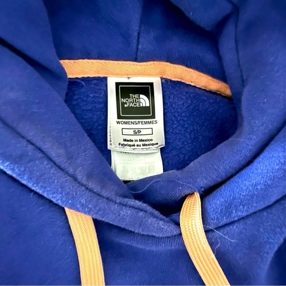 The North Face Blue Logo Pullover Hoodie with Orange Accents - Picture 4 of 5